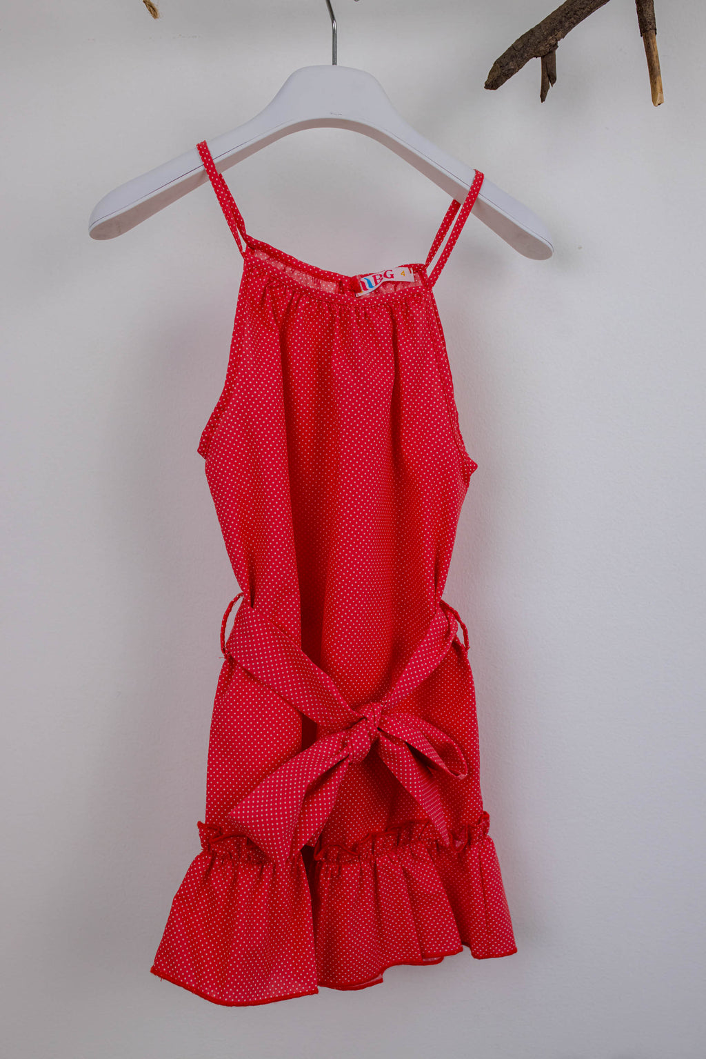 فستان بناتي منقط