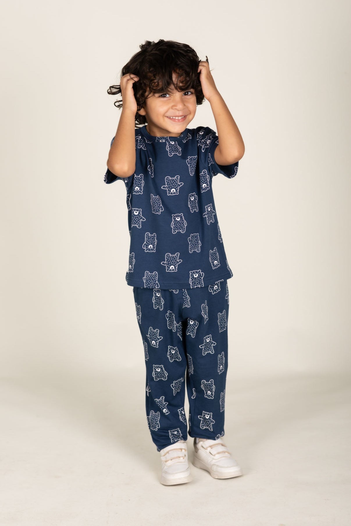 Bear All Over Print Pant Set