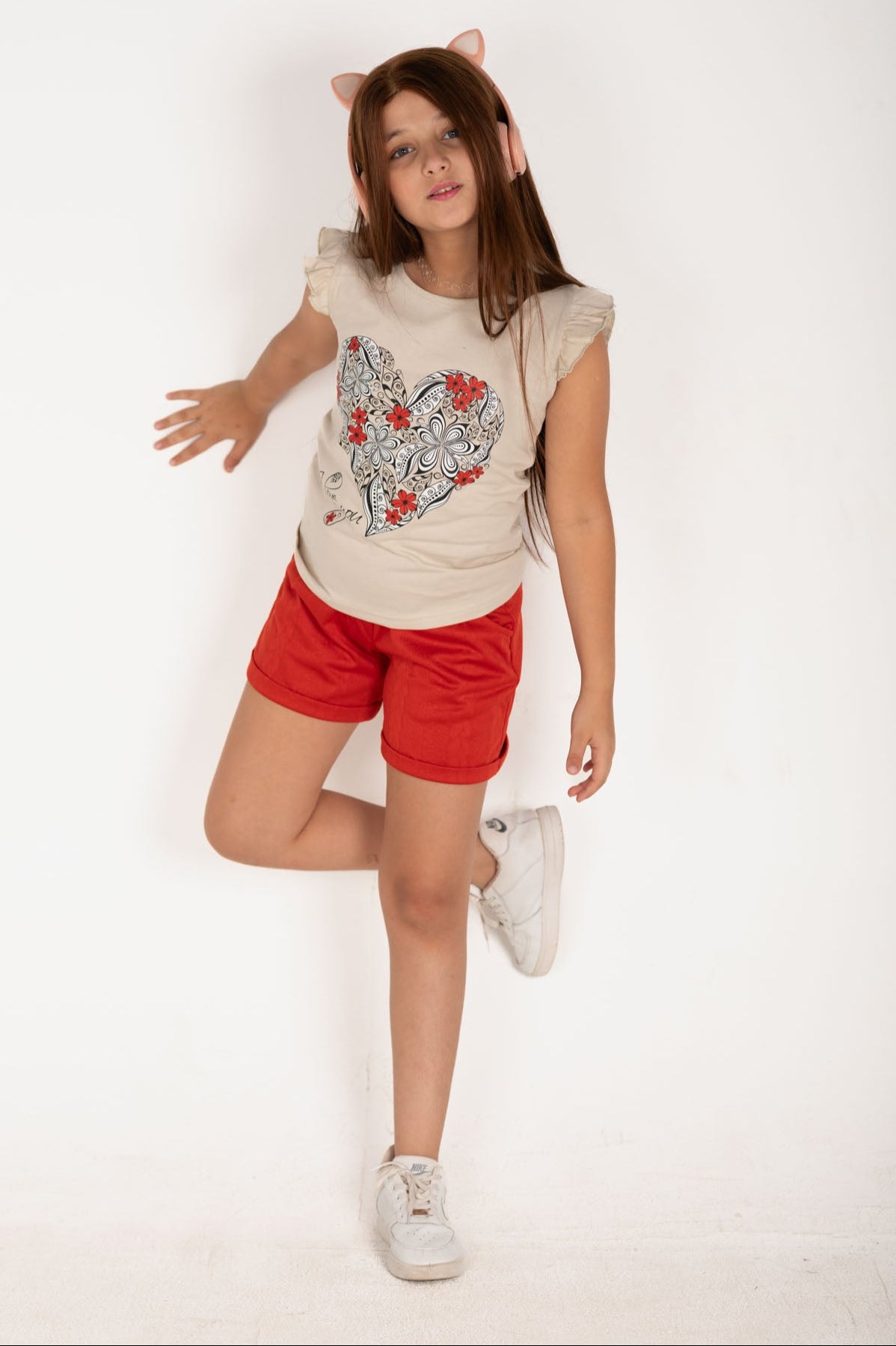 Heart rose Short Set