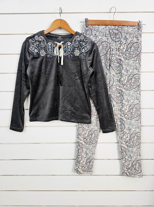 Paisley Embroidered Women Pant Set