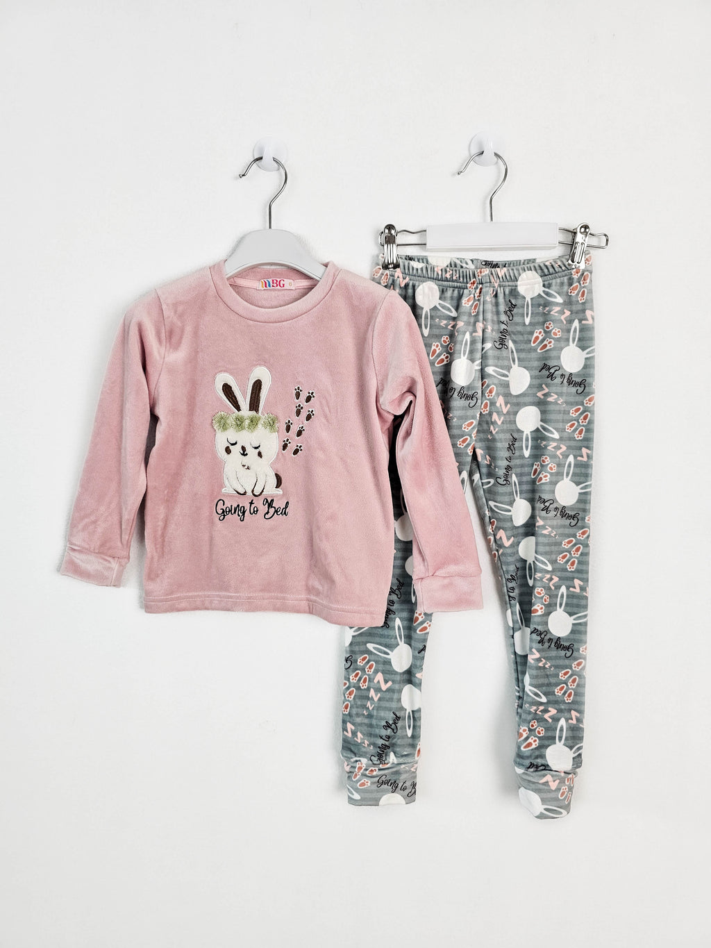 Going to bed Rabbit Pant Set Kids Girls