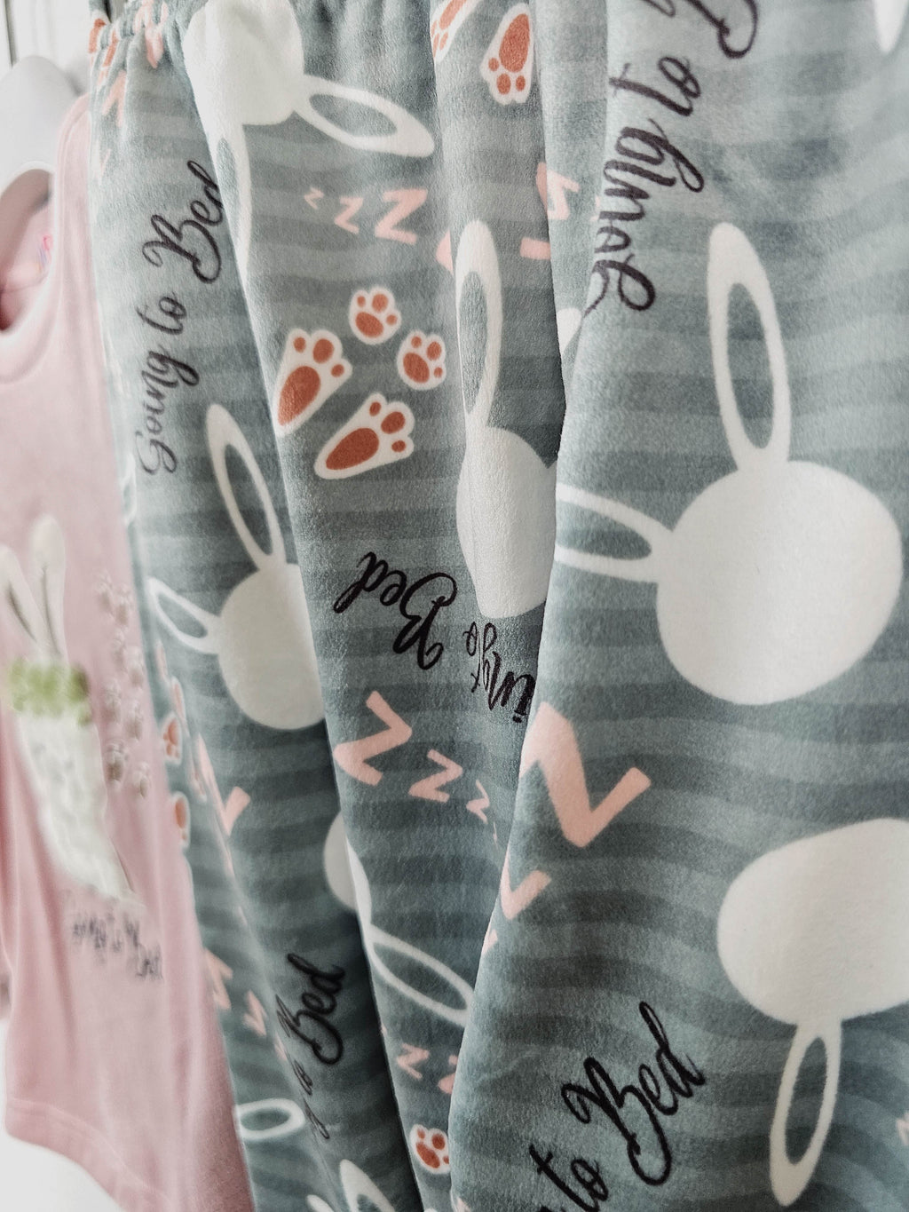 Going to bed Rabbit Pant Set Kids Girls