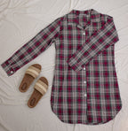 Plaided Women Shirt Dress