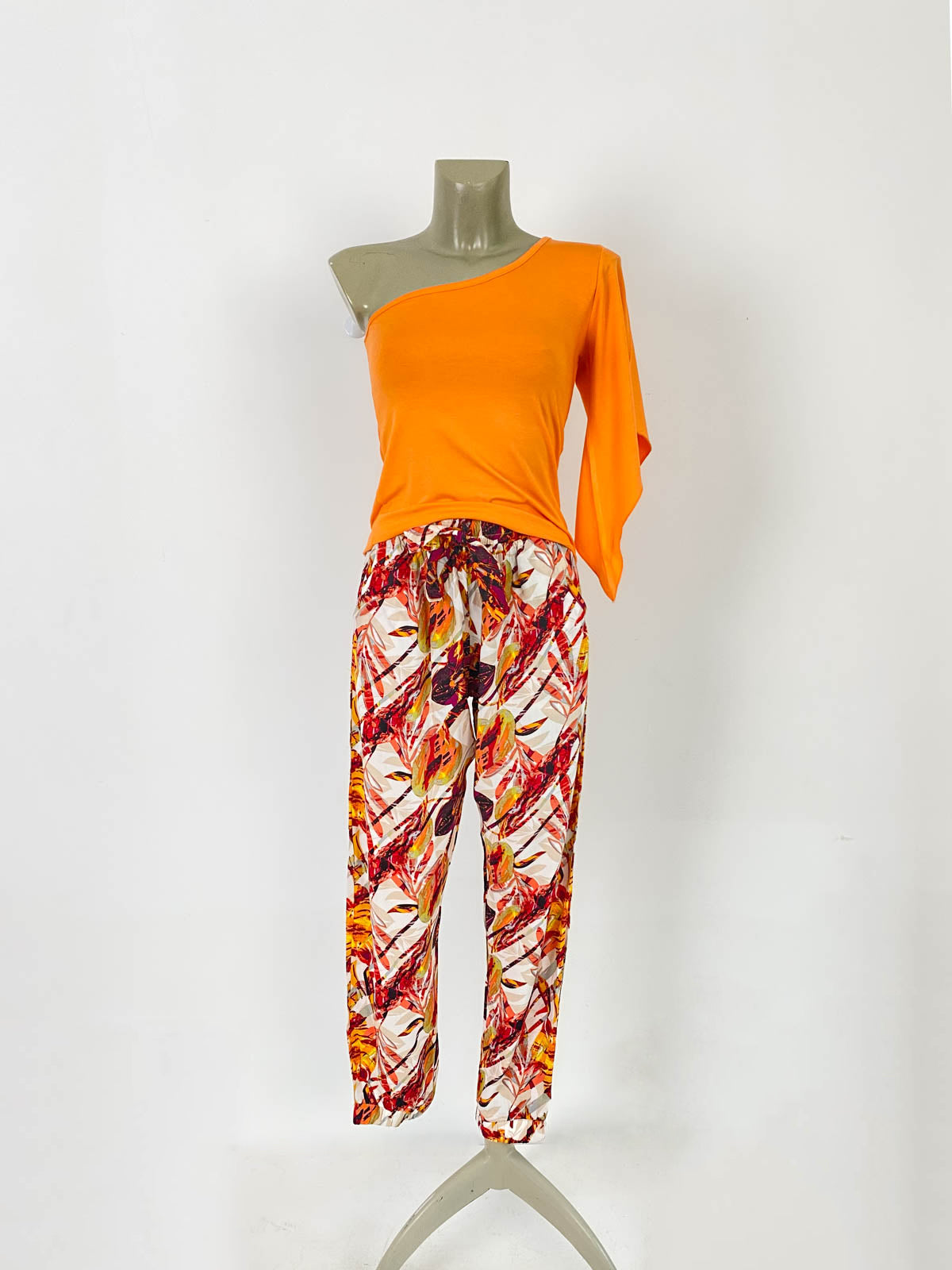 One Shoulder Women Pant Set