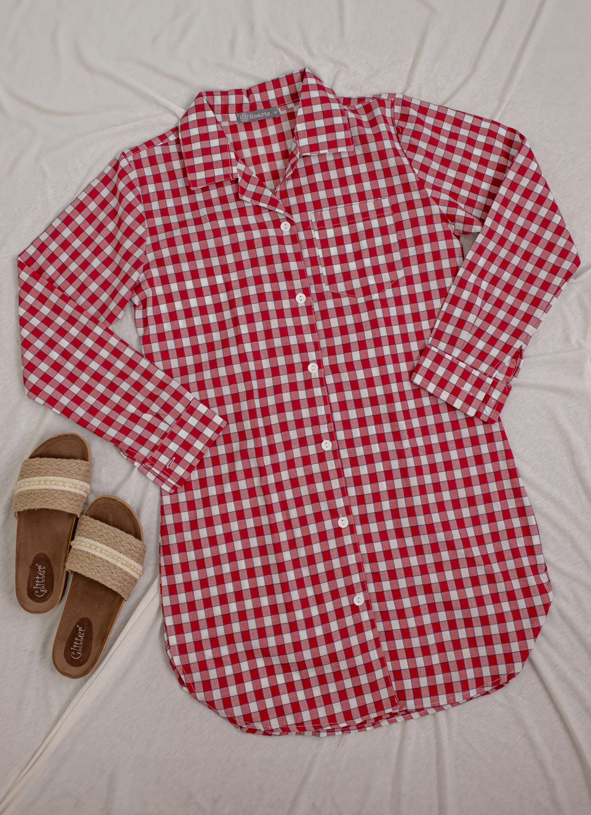 Plaided Women Shirt Dress