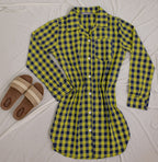 Plaided Women Shirt Dress
