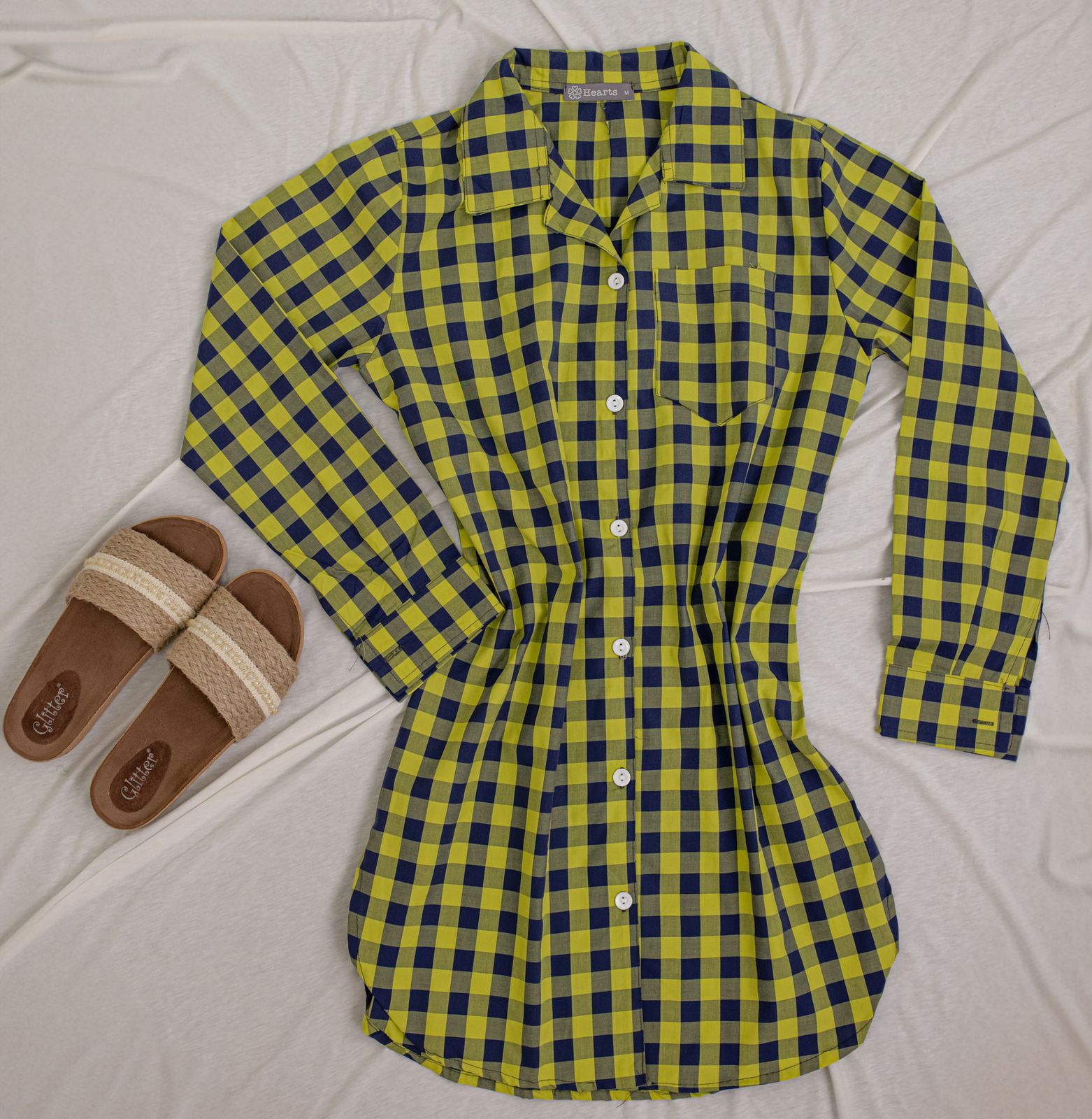 Plaided Women Shirt Dress
