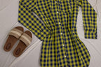 Plaided Women Shirt Dress