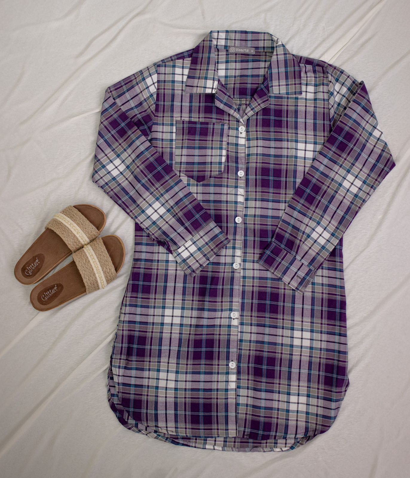 Plaided Women Shirt Dress