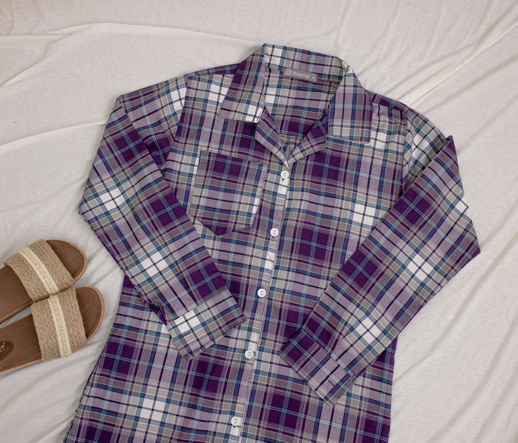 Plaided Women Shirt Dress