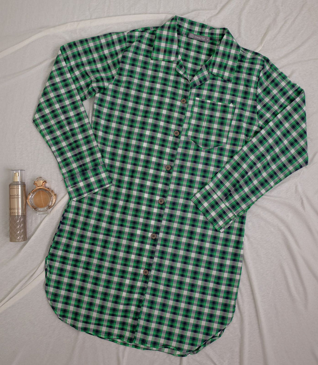 Plaided Women Shirt Dress