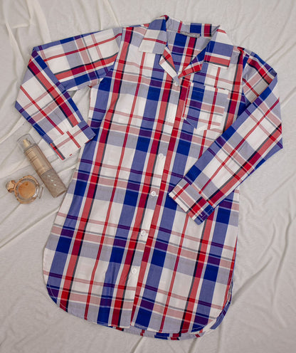 Plaided Women Shirt Dress