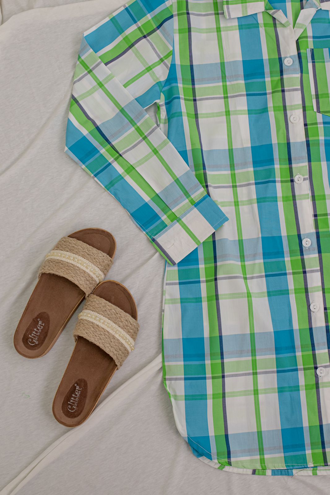 Plaided Women Shirt Dress