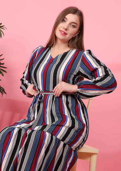 Striped Women Maxi Dress