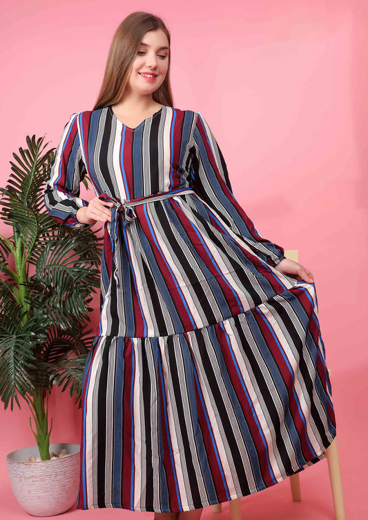 Striped Women Maxi Dress