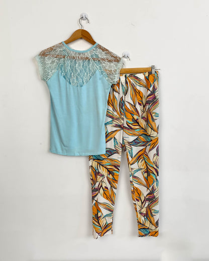 Tropical Women Pant Set