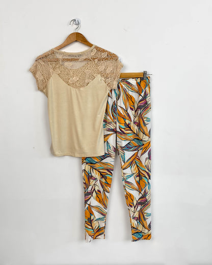 Tropical Women Pant Set