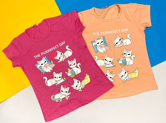 The Purrfect Day Girls T-shirt