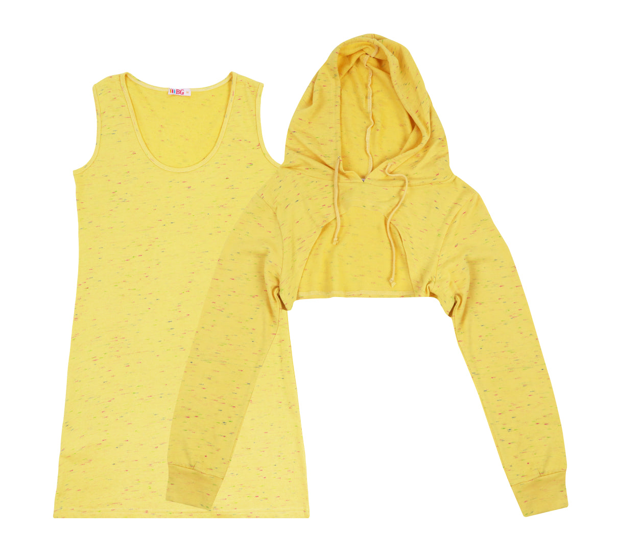 Dress with Cropped Hoodie Women Set